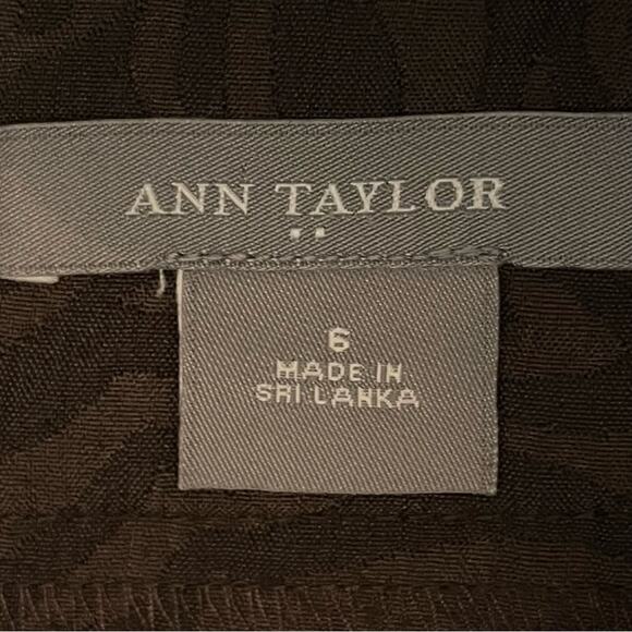 Ann Taylor Brown Textured Print Office To Date Night Pencil Skirt NWOT Size 6 - Picture 8 of 12